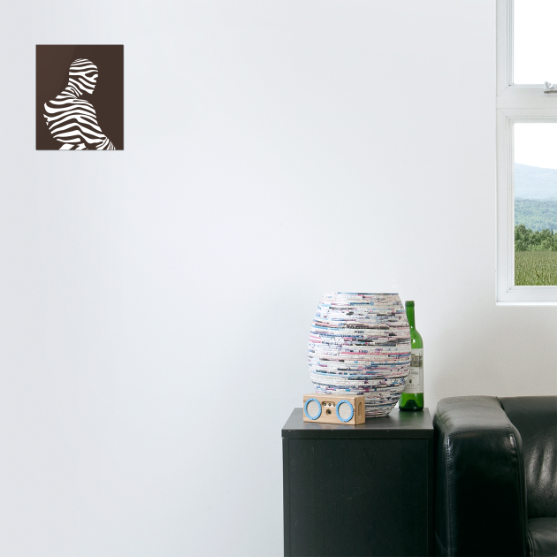 Minimalist Male Portrait in Op Art Style by TuncGK